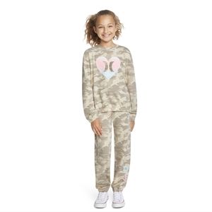 Hurley Girls' Fleece Crew and Jogger Set
